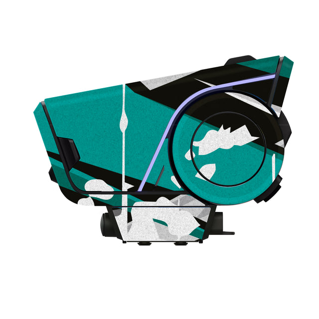 For Sena 60S Skin Stickers Communication System Protection Graphics Decal L18 Abstract Teal Motorcycle Accessories