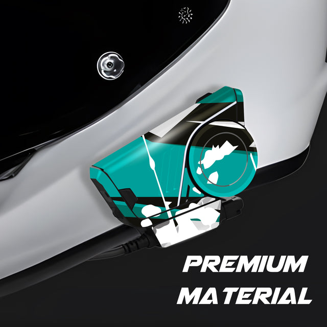 For Sena 60S Skin Stickers Communication System Protection Graphics Decal L18 Abstract Teal Motorcycle Accessories
