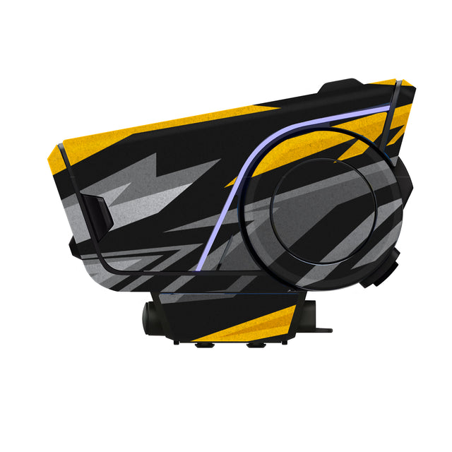 For Sena 60S Skin Stickers Communication System Protection Graphics Decal L20 Abstract Yellow Gray Motorcycle Accessories
