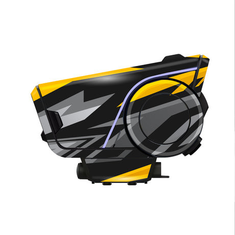 For Sena 60S Skin Stickers Communication System Protection Graphics Decal L20 Abstract Yellow Gray Motorcycle Accessories