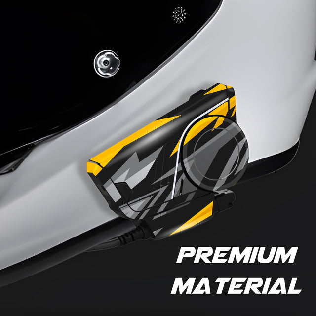 For Sena 60S Skin Stickers Communication System Protection Graphics Decal L20 Abstract Yellow Gray Motorcycle Accessories