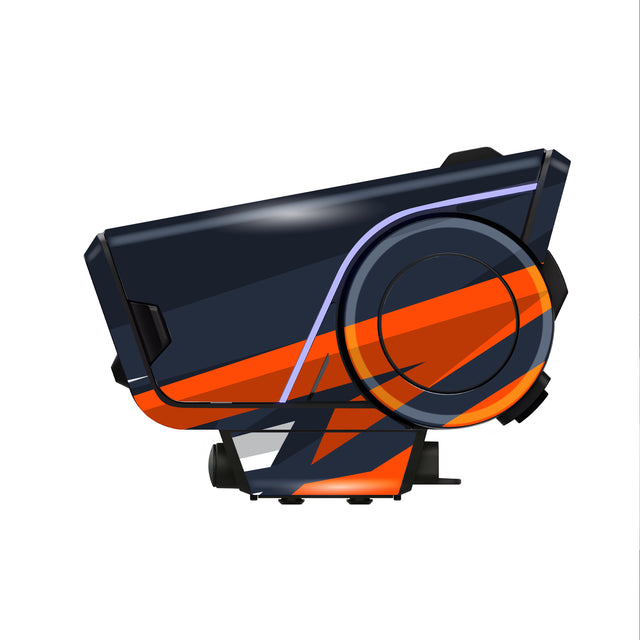 For Sena 60S Skin Stickers Communication System Protection Graphics Decal L21 Abstract Orange Black Motorcycle Accessories