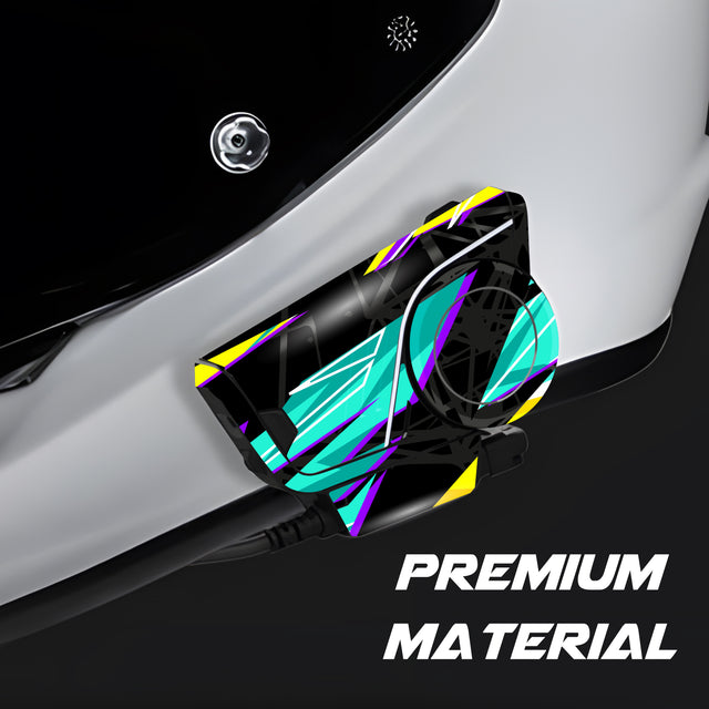 For Sena 60S Skin Stickers Communication System Protection Graphics Decal L22 Abstract Turquoise Black Motorcycle Accessories
