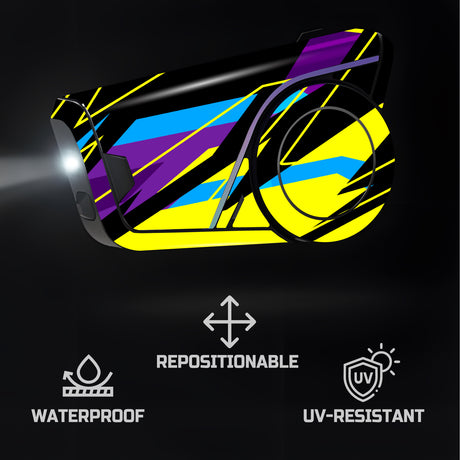 For Sena 60S Skin Stickers Communication System Protection Graphics Decal L23 Abstract Yellow Motorcycle Accessories