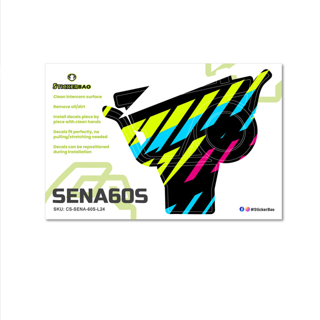 For Sena 60S Skin Stickers Communication System Protection Graphics Decal L24 Abstract Colorful Motorcycle Accessories