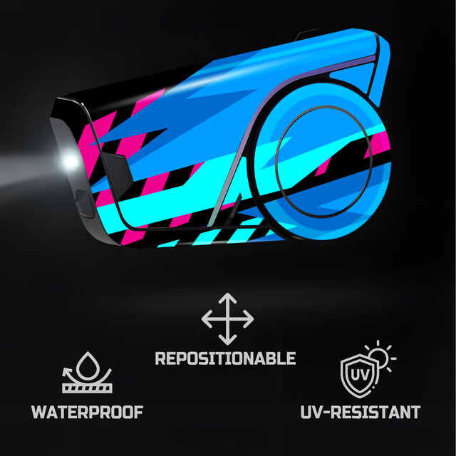 For Sena 60S Skin Stickers Communication System Protection Graphics Decal L26 Abstract Blue Motorcycle Accessories