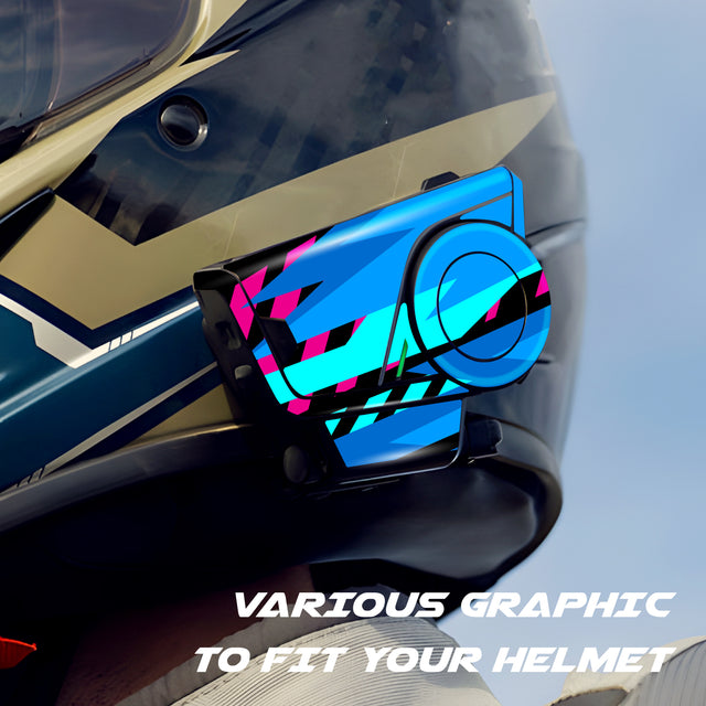 For Sena 60S Skin Stickers Communication System Protection Graphics Decal L26 Abstract Blue Motorcycle Accessories