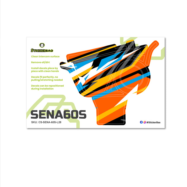 For Sena 60S Skin Stickers Communication System Protection Graphics Decal L28 Abstract Colorful Motorcycle Accessories