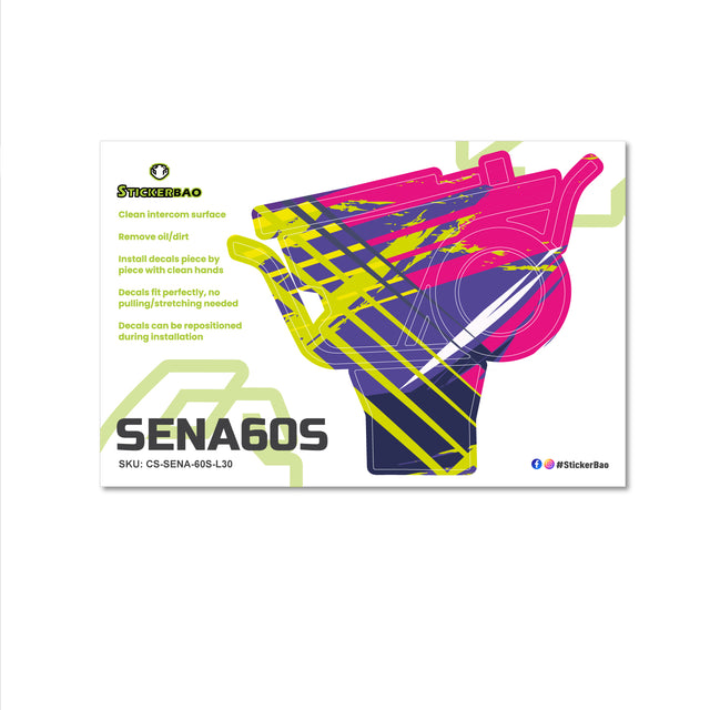 For Sena 60S Skin Stickers Communication System Protection Graphics Decal L30 Abstract Colorful Motorcycle Accessories