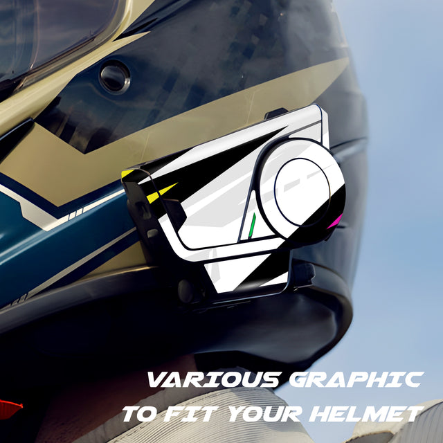 For Sena 60S Skin Stickers Communication System Protection Graphics Decal L31 Abstract Black White Motorcycle Accessories