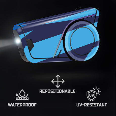 For Sena 60S Skin Stickers Communication System Protection Graphics Decal L32 Abstract Blue Motorcycle Accessories