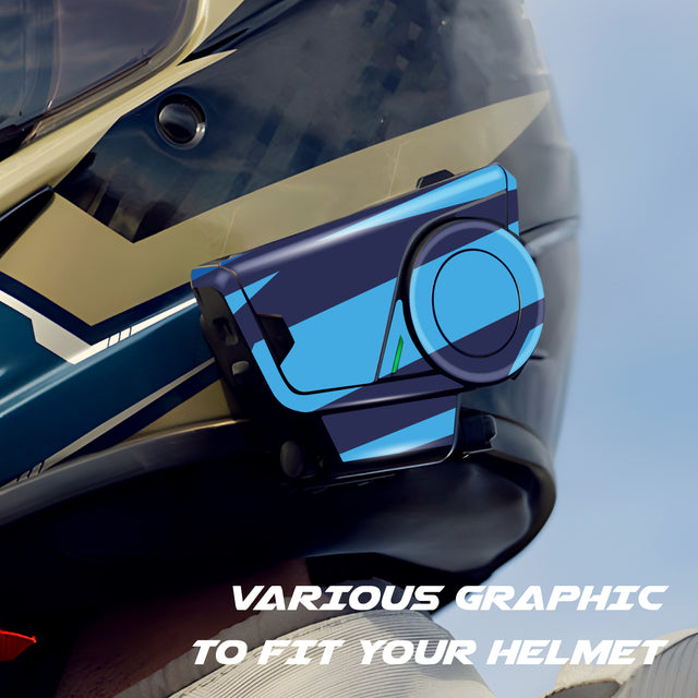 For Sena 60S Skin Stickers Communication System Protection Graphics Decal L32 Abstract Blue Motorcycle Accessories