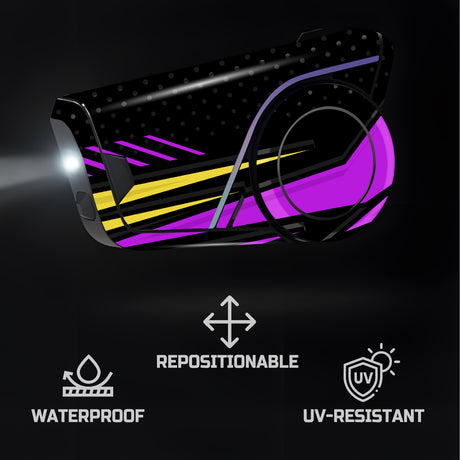 For Sena 60S Skin Stickers Communication System Protection Graphics Decal L33 Abstract Purple Black Motorcycle Accessories