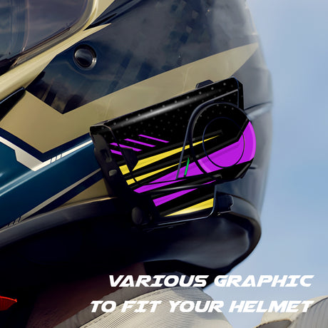 For Sena 60S Skin Stickers Communication System Protection Graphics Decal L33 Abstract Purple Black Motorcycle Accessories