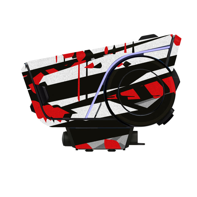 For Sena 60S Skin Stickers Communication System Protection Graphics Decal L34 Abstract Red White Motorcycle Accessories