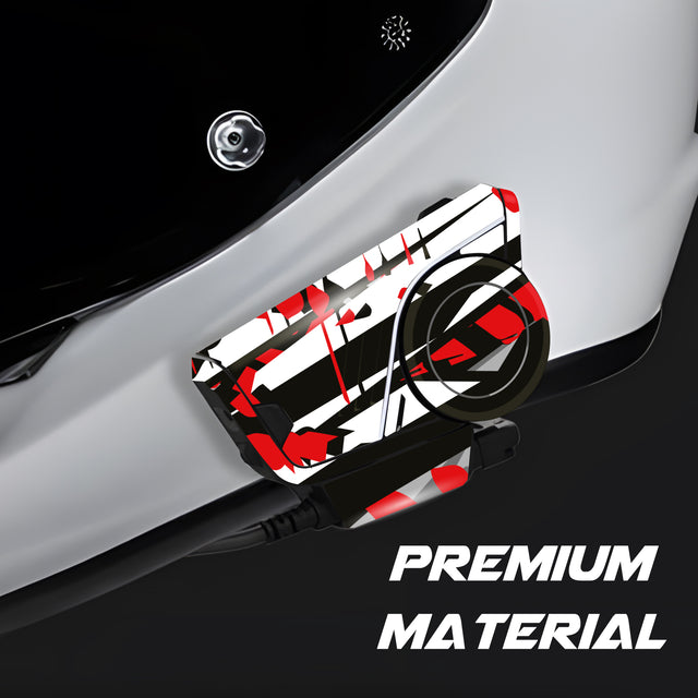 For Sena 60S Skin Stickers Communication System Protection Graphics Decal L34 Abstract Red White Motorcycle Accessories