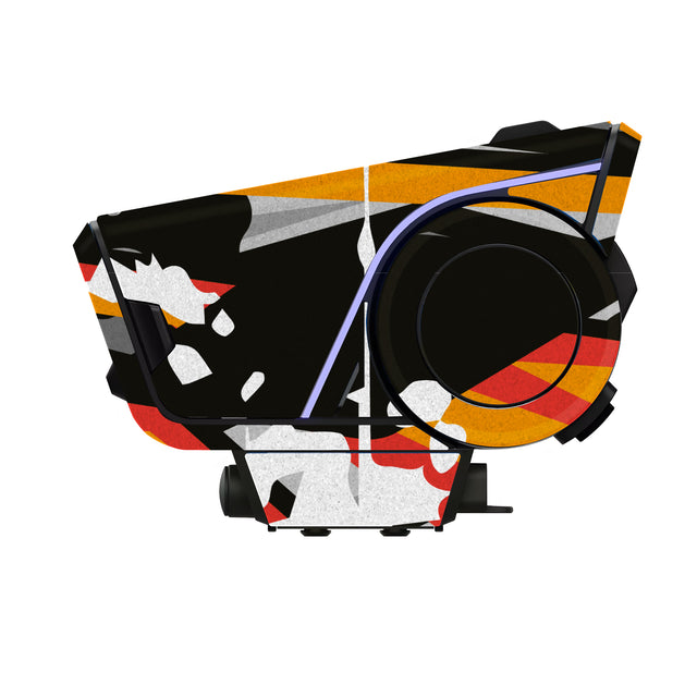 For Sena 60S Skin Stickers Communication System Protection Graphics Decal L35 Abstract Orange Black Motorcycle Accessories