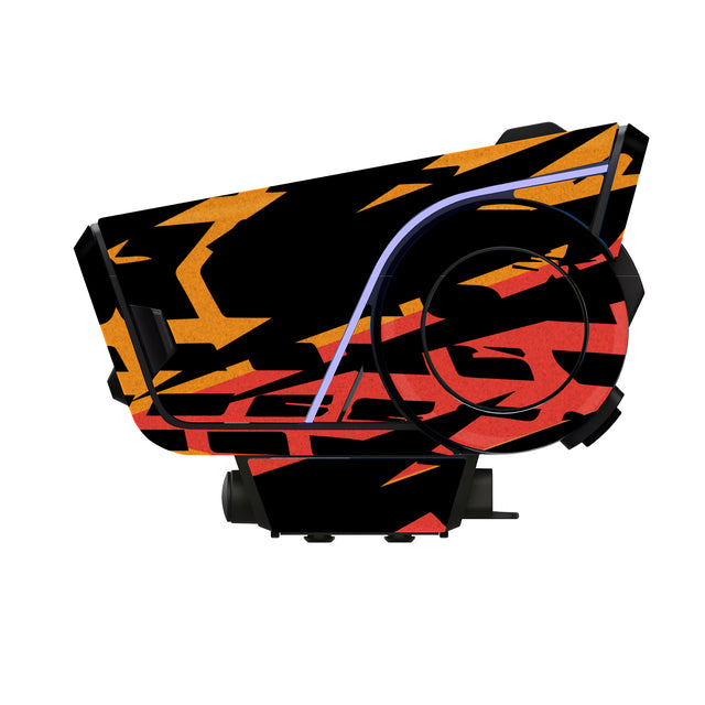 For Sena 60S Skin Stickers Communication System Protection Graphics Decal L36 Abstract Orange Black Motorcycle Accessories
