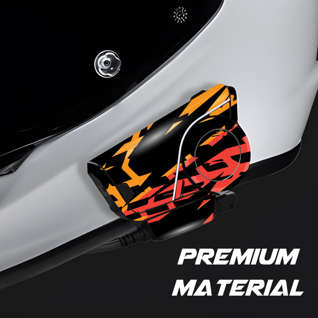 For Sena 60S Skin Stickers Communication System Protection Graphics Decal L36 Abstract Orange Black Motorcycle Accessories