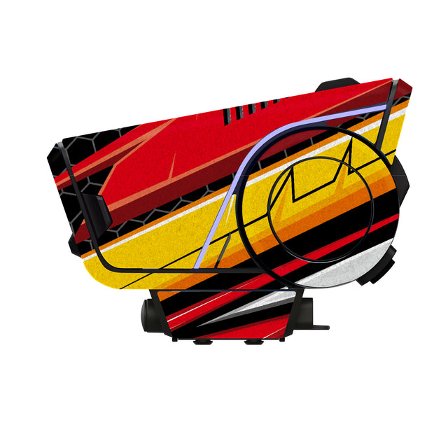 For Sena 60S Skin Stickers Communication System Protection Graphics Decal L37 Abstract Red Yellow Motorcycle Accessories