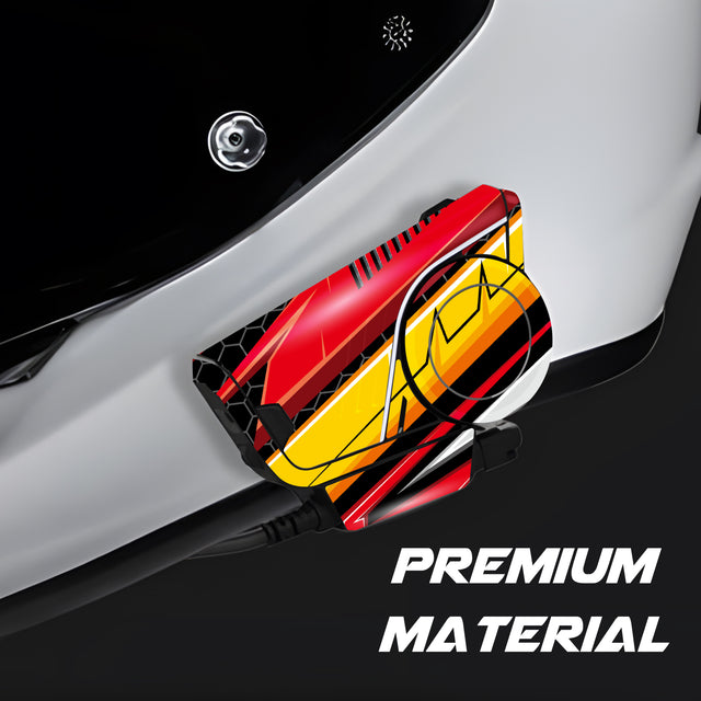 For Sena 60S Skin Stickers Communication System Protection Graphics Decal L37 Abstract Red Yellow Motorcycle Accessories