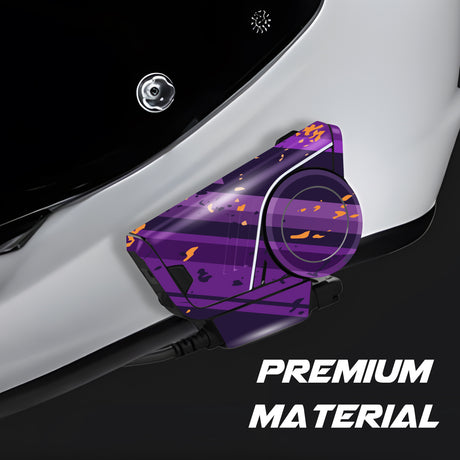 For Sena 60S Skin Stickers Communication System Protection Graphics Decal L38 Abstract Purple Black Motorcycle Accessories