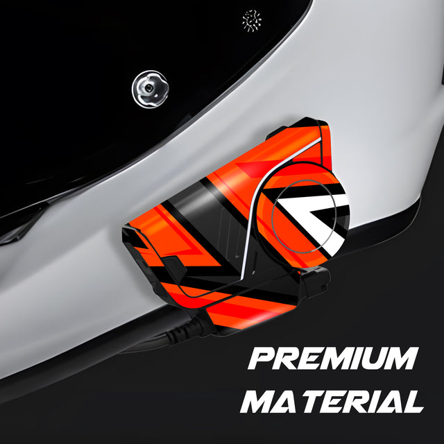 For Sena 60S Skin Stickers Communication System Protection Graphics Decal L41 Abstract Orange Motorcycle Accessories