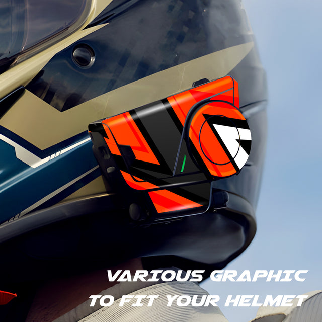 For Sena 60S Skin Stickers Communication System Protection Graphics Decal L41 Abstract Orange Motorcycle Accessories