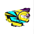 For Sena 60S Skin Stickers Communication System Protection Graphics Decal L43 Abstract Yellow Blue Motorcycle Accessories