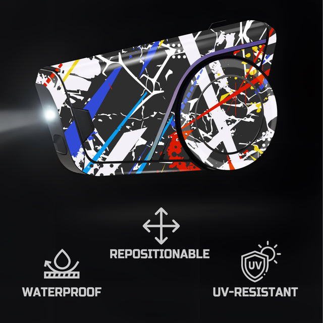 For Sena 60S Skin Stickers Communication System Protection Graphics Decal L46 Abstract Colorful Motorcycle Accessories