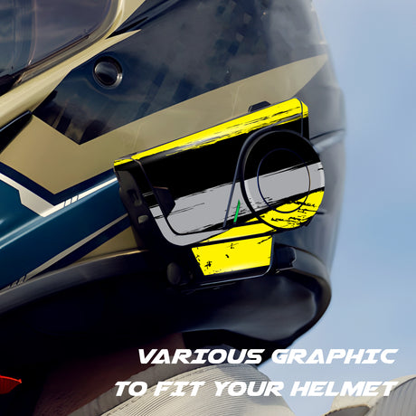 For Sena 60S Skin Stickers Communication System Protection Graphics Decal L47 Abstract Yellow Gray Motorcycle Accessories