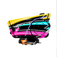 For Sena 60S Skin Stickers Communication System Protection Graphics Decal L48 Abstract Colorful Motorcycle Accessories