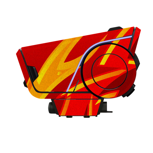 For Sena 60S Skin Stickers Communication System Protection Graphics Decal L49 Abstract Orange Red Motorcycle Accessories