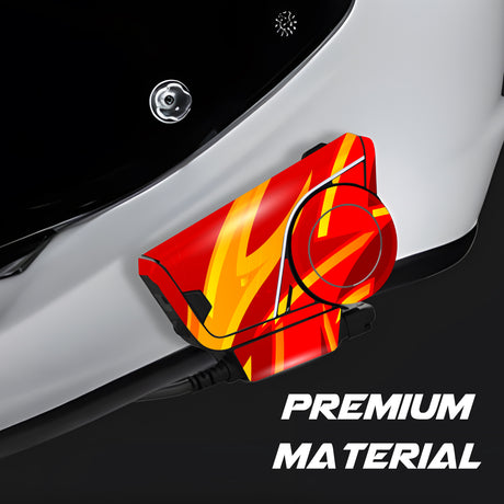 For Sena 60S Skin Stickers Communication System Protection Graphics Decal L49 Abstract Orange Red Motorcycle Accessories