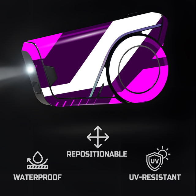 For Sena 60S Skin Stickers Communication System Protection Graphics Decal L51 Abstract Purple Motorcycle Accessories