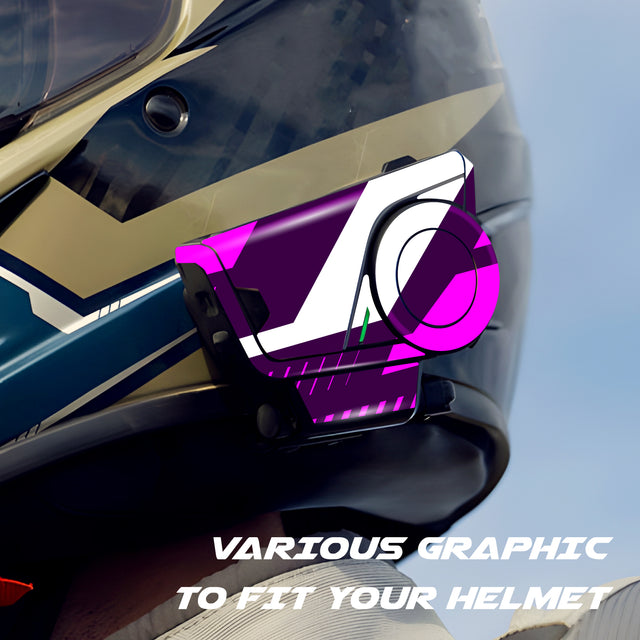 For Sena 60S Skin Stickers Communication System Protection Graphics Decal L51 Abstract Purple Motorcycle Accessories