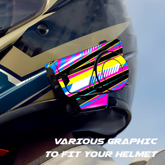 For Sena 60S Skin Stickers Communication System Protection Graphics Decal L52 Abstract Colorful Motorcycle Accessories