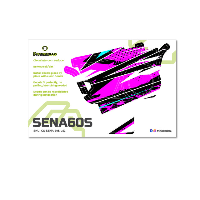 For Sena 60S Skin Stickers Communication System Protection Graphics Decal L53 Abstract Colorful Motorcycle Accessories