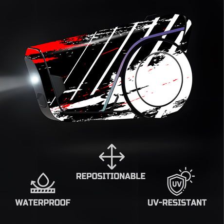 For Sena 60S Skin Stickers Communication System Protection Graphics Decal L54 Abstract Black White Motorcycle Accessories