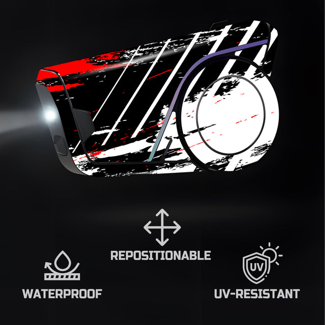 For Sena 60S Skin Stickers Communication System Protection Graphics Decal L54 Abstract Black White Motorcycle Accessories