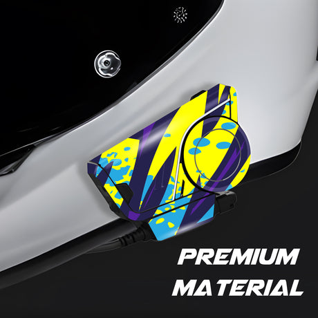 For Sena 60S Skin Stickers Communication System Protection Graphics Decal L56 Abstract Yellow Blue Motorcycle Accessories