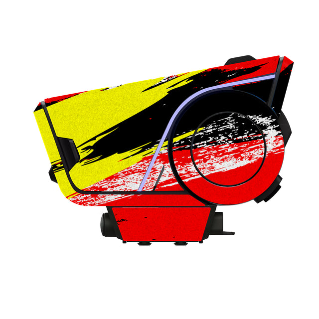 For Sena 60S Skin Stickers Communication System Protection Graphics Decal L57 Abstract Red Yellow Motorcycle Accessories