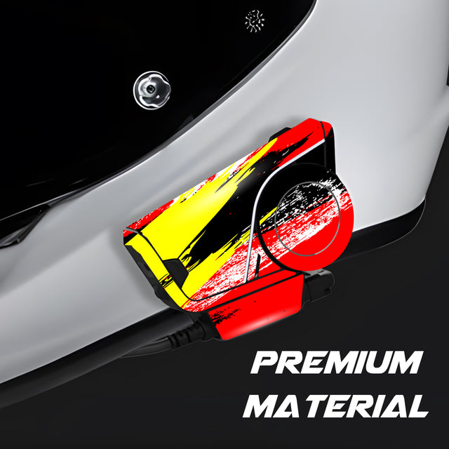 For Sena 60S Skin Stickers Communication System Protection Graphics Decal L57 Abstract Red Yellow Motorcycle Accessories