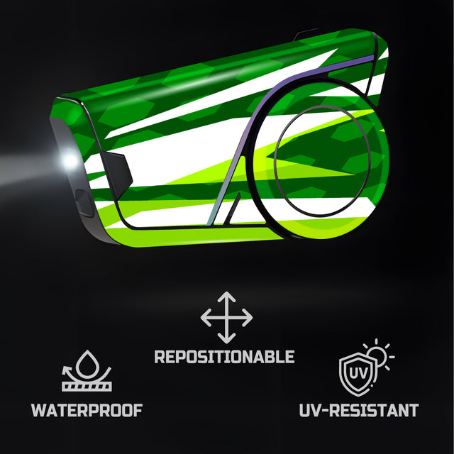 For Sena 60S Skin Stickers Communication System Protection Graphics Decal L58 Abstract Green Motorcycle Accessories
