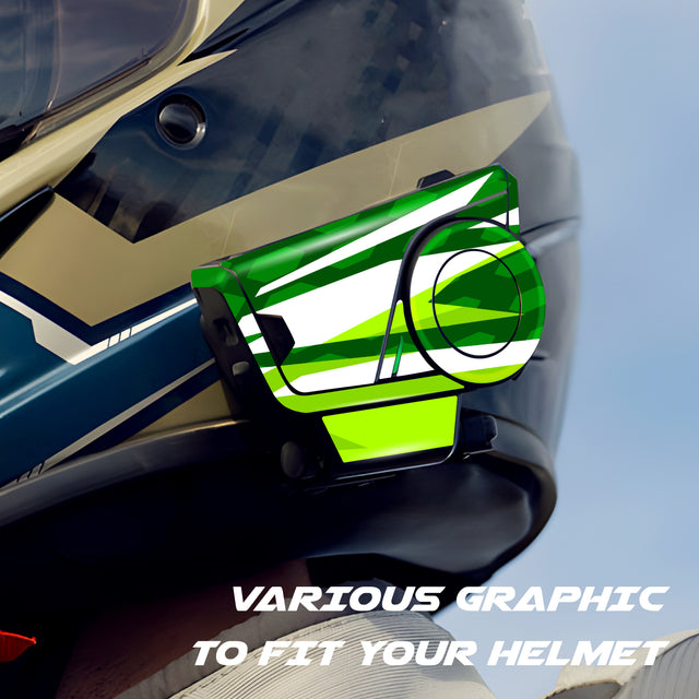 For Sena 60S Skin Stickers Communication System Protection Graphics Decal L58 Abstract Green Motorcycle Accessories