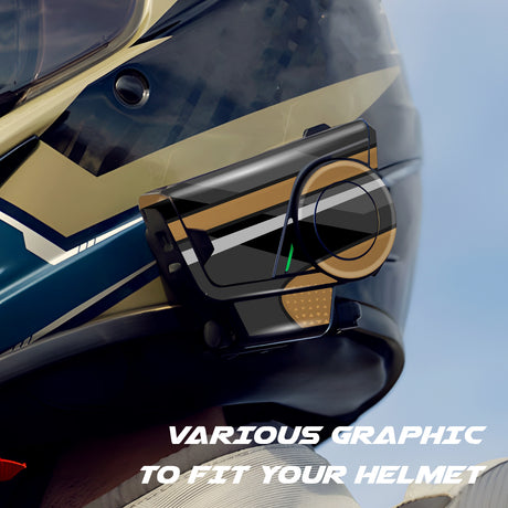 For Sena 60S Skin Stickers Communication System Protection Graphics Decal L59 Abstract Brown Gray Motorcycle Accessories