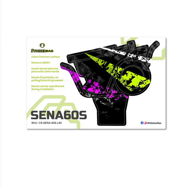 For Sena 60S Skin Stickers Communication System Protection Graphics Decal L60 Abstract Colorful Motorcycle Accessories