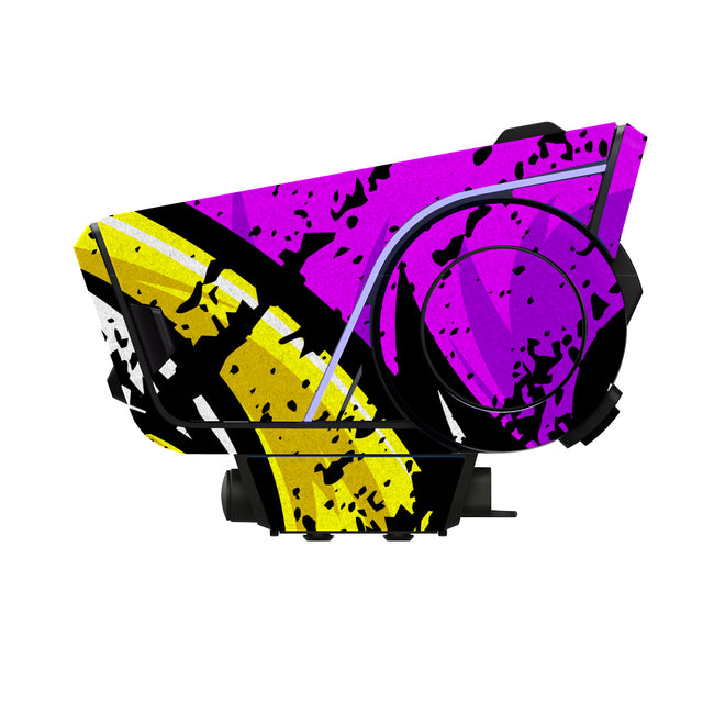 For Sena 60S Skin Stickers Communication System Protection Graphics Decal L63 Abstract Purple Yellow Motorcycle Accessories