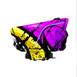 For Sena 60S Skin Stickers Communication System Protection Graphics Decal L63 Abstract Purple Yellow Motorcycle Accessories