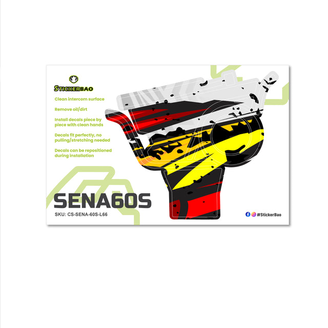 For Sena 60S Skin Stickers Communication System Protection Graphics Decal L66 Abstract Colorful Motorcycle Accessories